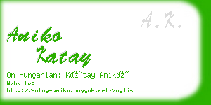 aniko katay business card